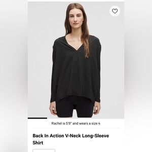 Back in action Long sleeve V-neck